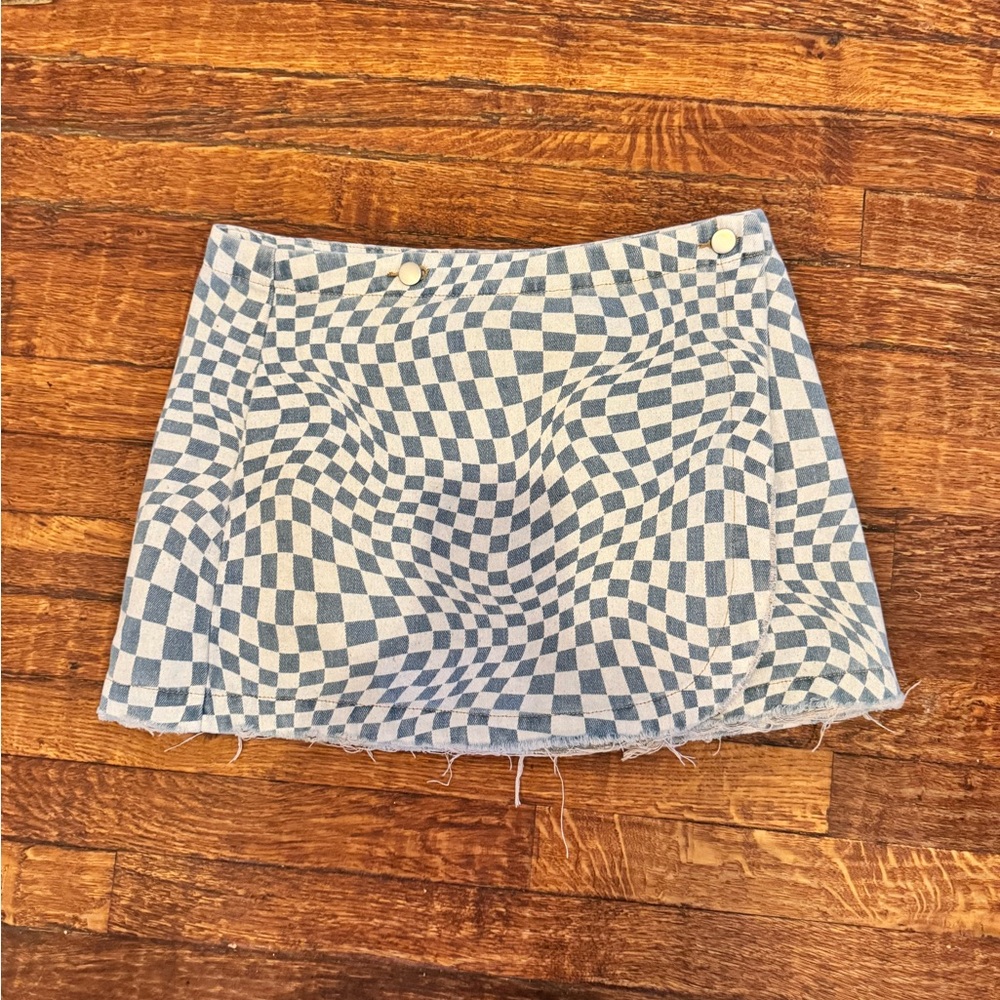 Blue Checkered Women's Skirt